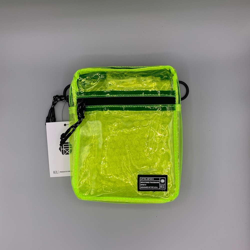 Hex clear crossbody pouch highlighter 9x7